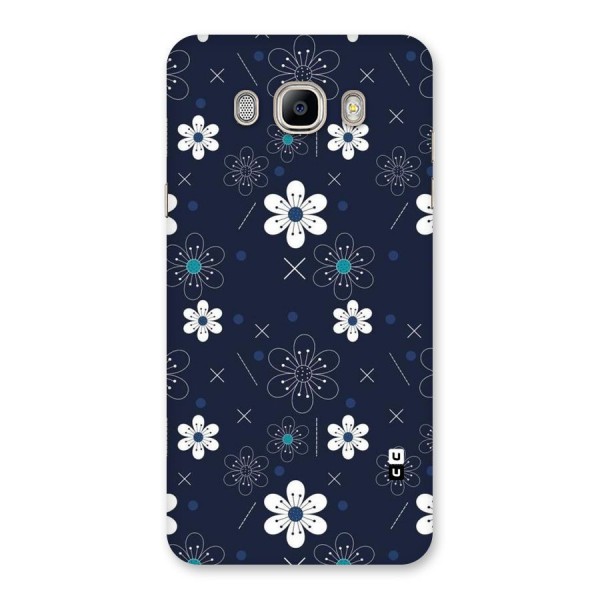 White Floral Shapes Back Case for Galaxy On8