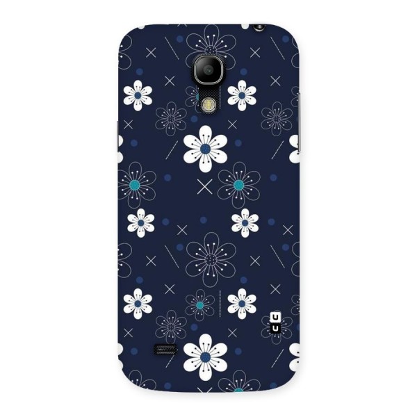 White Floral Shapes Back Case for Galaxy S4 Mini