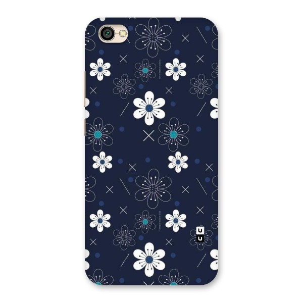 White Floral Shapes Back Case for Redmi Y1 Lite