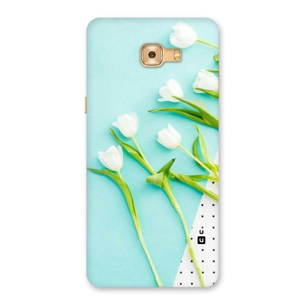 White Tulips Back Case for Galaxy C9 Pro