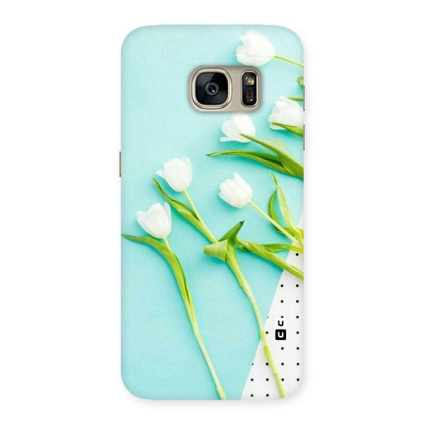 White Tulips Back Case for Galaxy S7