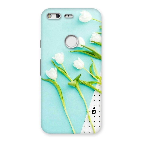 White Tulips Back Case for Google Pixel