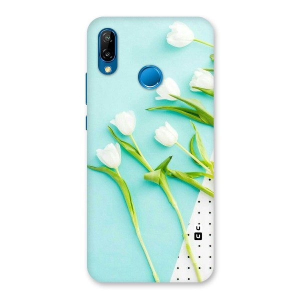 White Tulips Back Case for Huawei P20 Lite