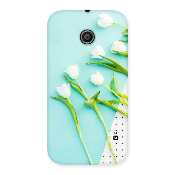 White Tulips Back Case for Moto E