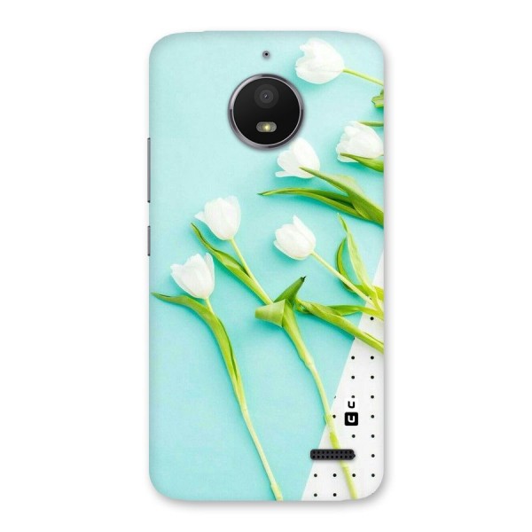 White Tulips Back Case for Moto E4