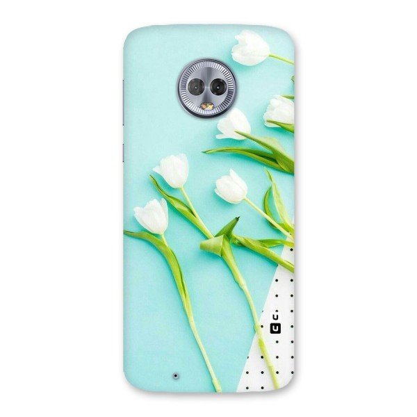 White Tulips Back Case for Moto G6