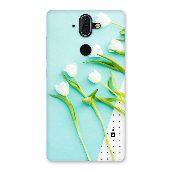 White Tulips Back Case for Nokia 8 Sirocco