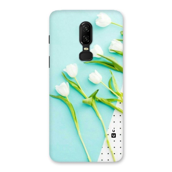 White Tulips Back Case for OnePlus 6