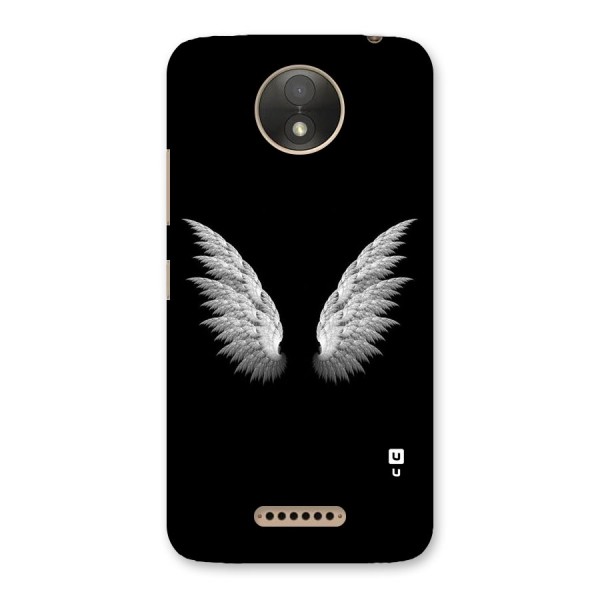 White Wings Back Case for Moto C Plus