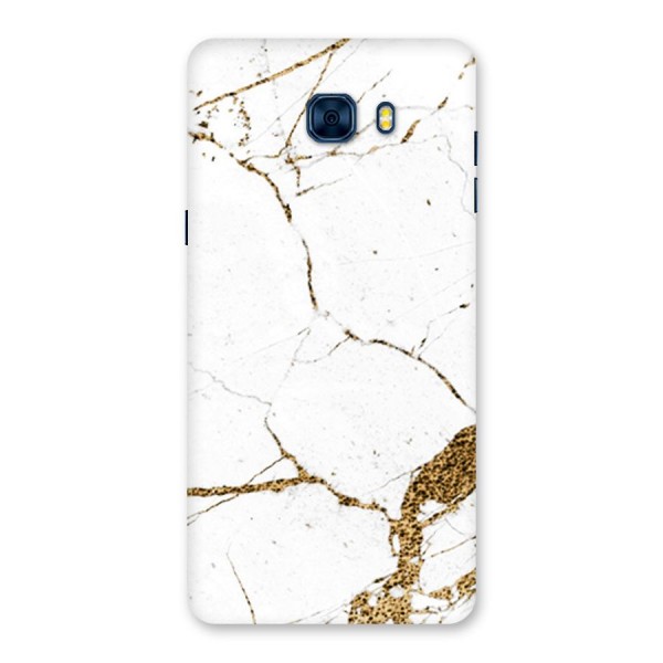 White and Gold Design Back Case for Galaxy C7 Pro