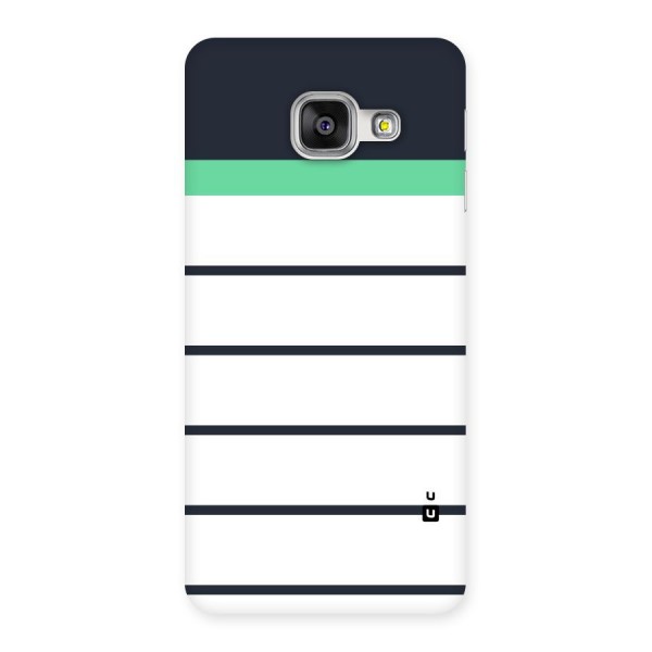 White and Simple Stripes Back Case for Galaxy A3 2016