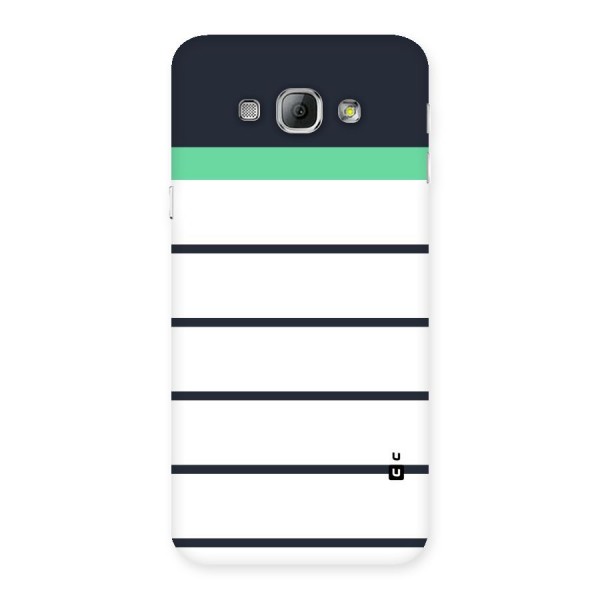 White and Simple Stripes Back Case for Galaxy A8