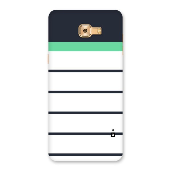 White and Simple Stripes Back Case for Galaxy C9 Pro