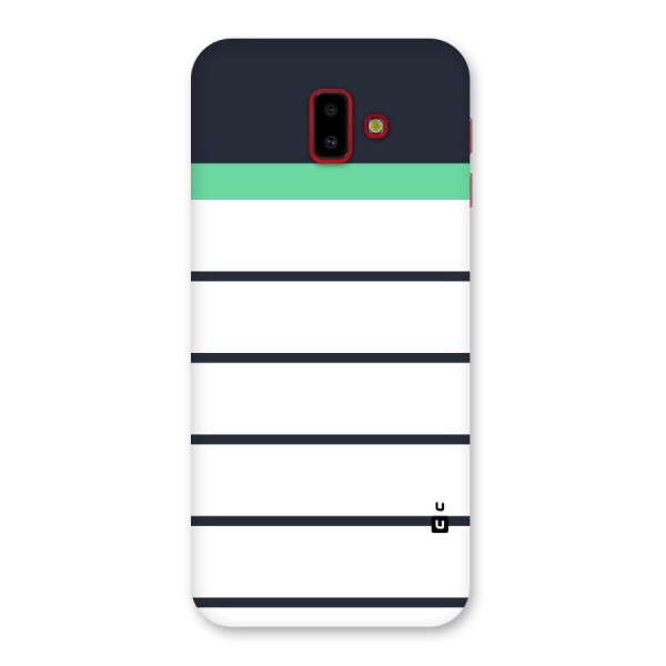 White and Simple Stripes Back Case for Galaxy J6 Plus