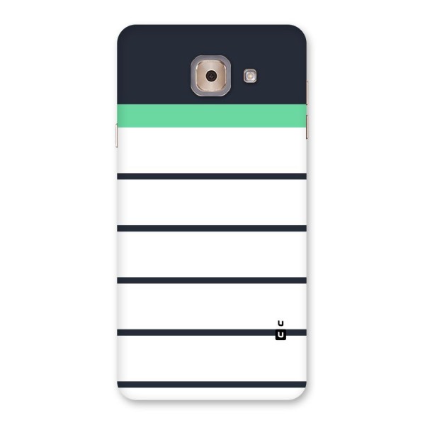 White and Simple Stripes Back Case for Galaxy J7 Max