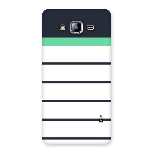 White and Simple Stripes Back Case for Galaxy On5