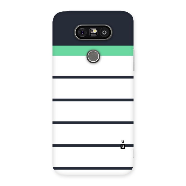 White and Simple Stripes Back Case for LG G5