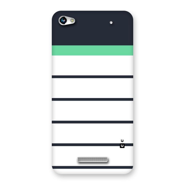 White and Simple Stripes Back Case for Micromax Hue 2