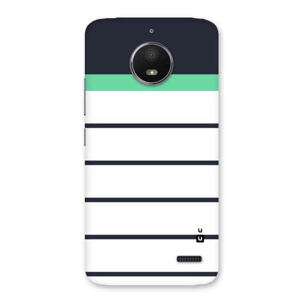 White and Simple Stripes Back Case for Moto E4