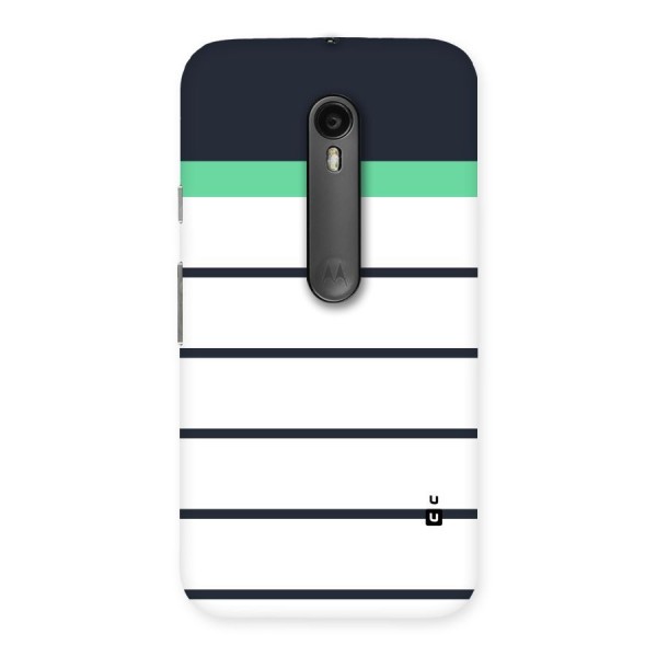 White and Simple Stripes Back Case for Moto G3