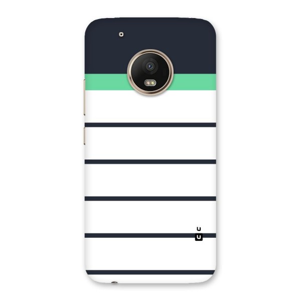 White and Simple Stripes Back Case for Moto G5 Plus