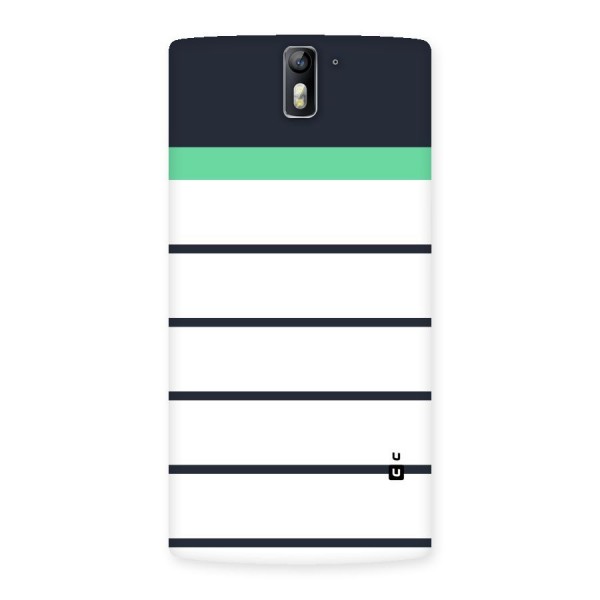 White and Simple Stripes Back Case for One Plus One