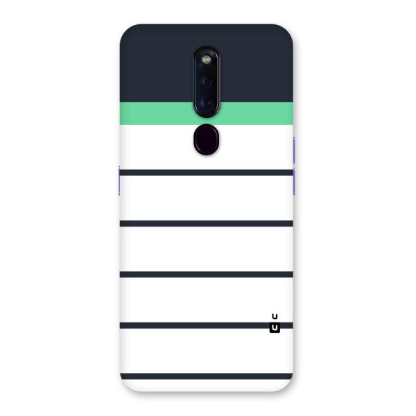 White and Simple Stripes Back Case for Oppo F11 Pro