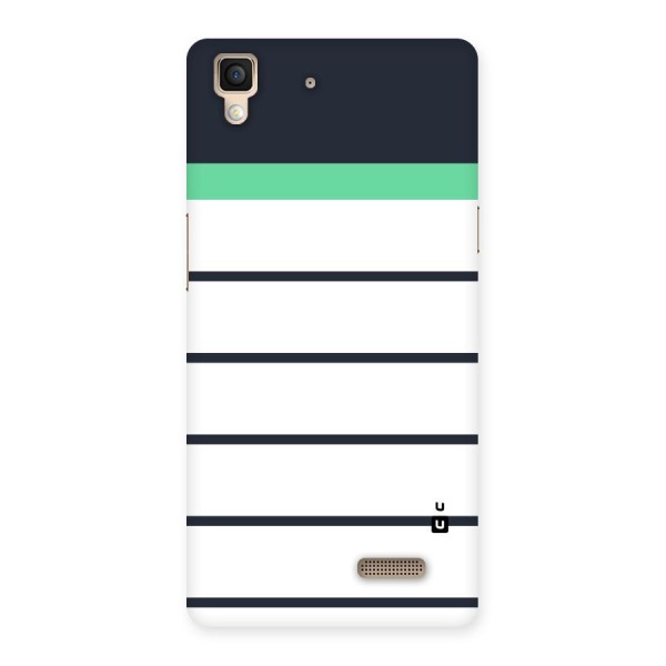 White and Simple Stripes Back Case for Oppo R7