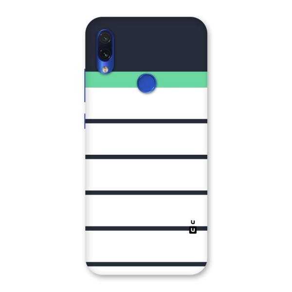 White and Simple Stripes Back Case for Redmi Note 7