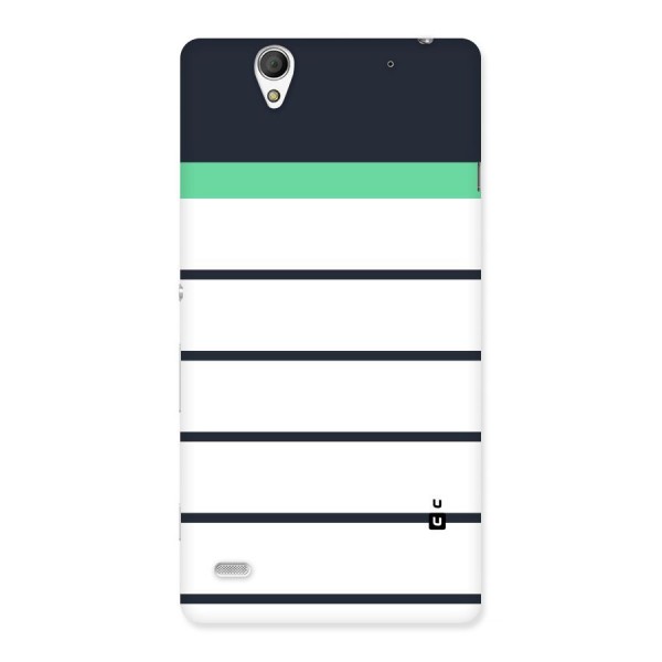 White and Simple Stripes Back Case for Sony Xperia C4