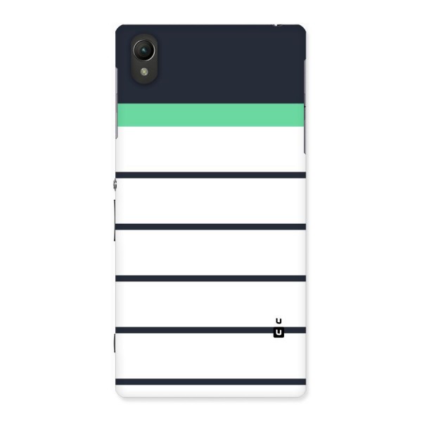 White and Simple Stripes Back Case for Sony Xperia Z1