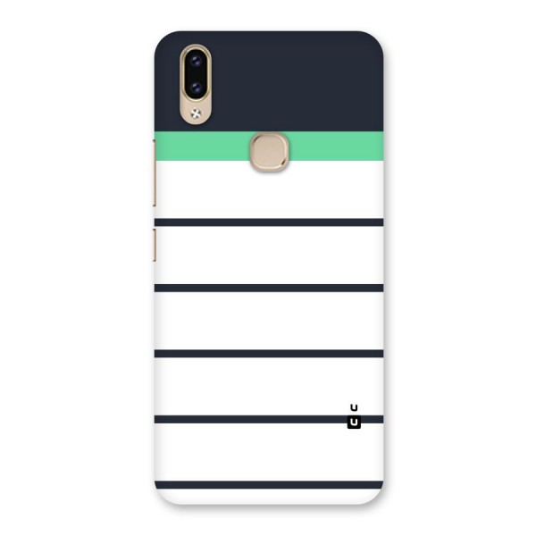 White and Simple Stripes Back Case for Vivo V9