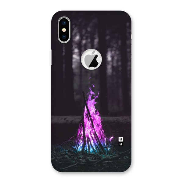 Wild Fire Back Case for iPhone X Logo Cut