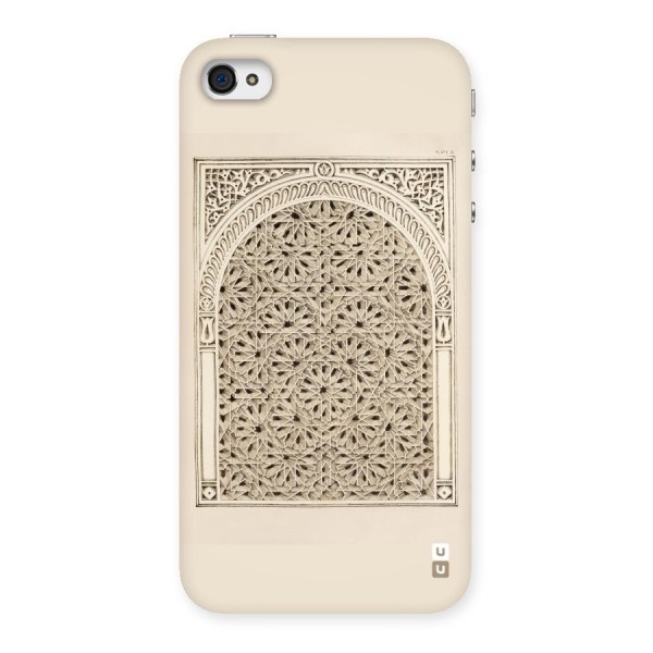 Window Ornaments Back Case for iPhone 4 4s