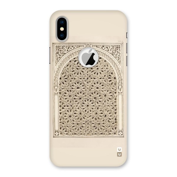 Window Ornaments Back Case for iPhone X Logo Cut