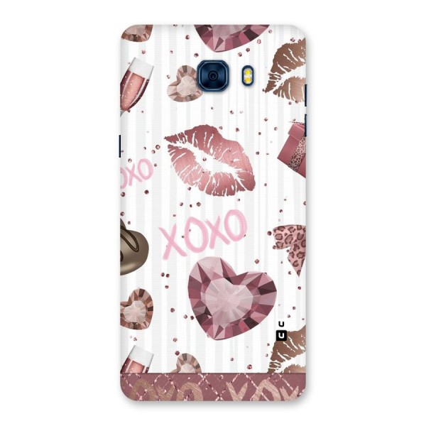 Wine Lip xoxo Back Case for Galaxy C7 Pro