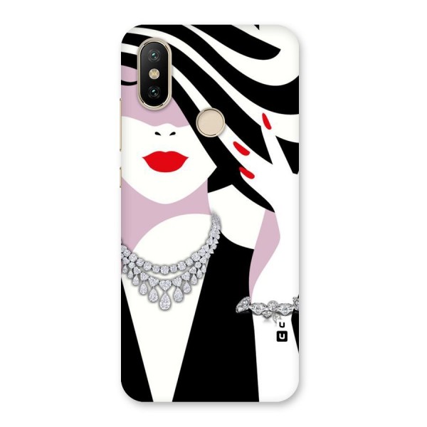 Women Beauty Back Case for Mi A2