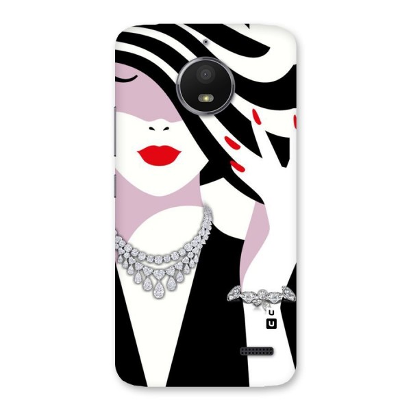 Women Beauty Back Case for Moto E4