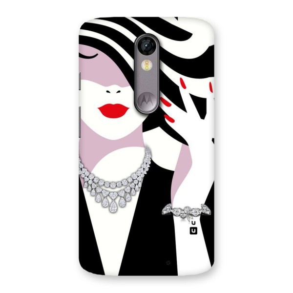 Women Beauty Back Case for Moto X Force