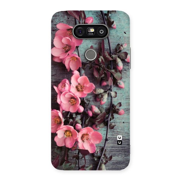 Wooden Floral Pink Back Case for LG G5