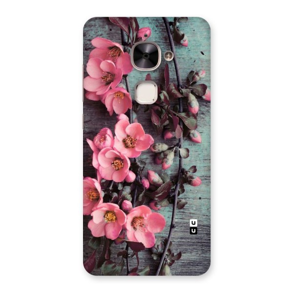 Wooden Floral Pink Back Case for Le 2