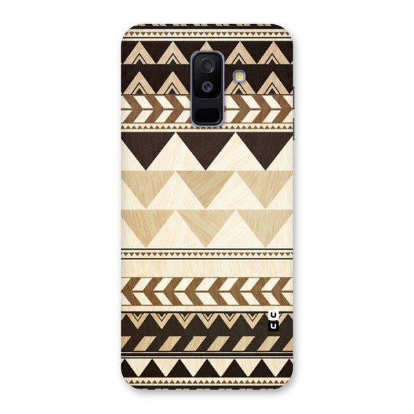 Wooden Printed Chevron Back Case for Galaxy A6 Plus