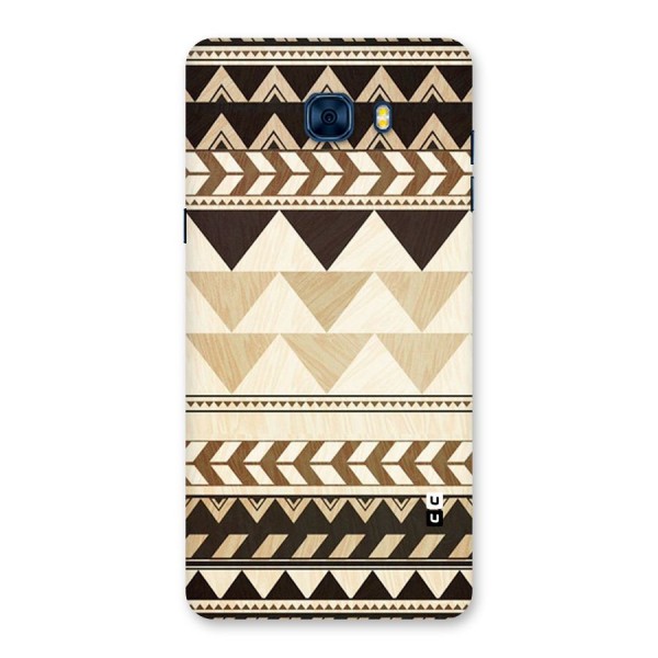 Wooden Printed Chevron Back Case for Galaxy C7 Pro