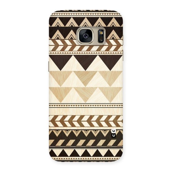 Wooden Printed Chevron Back Case for Galaxy S7