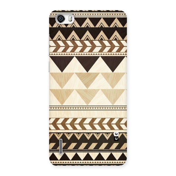 Wooden Printed Chevron Back Case for Honor 6