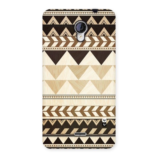 Wooden Printed Chevron Back Case for Micromax Unite 2 A106