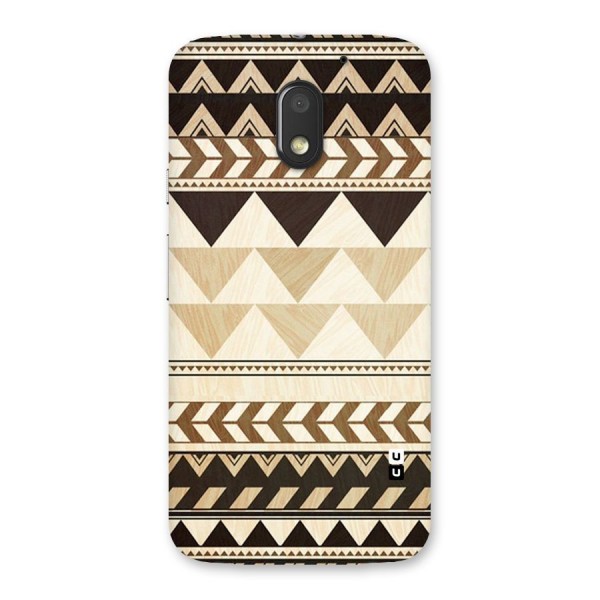 Wooden Printed Chevron Back Case for Moto E3 Power