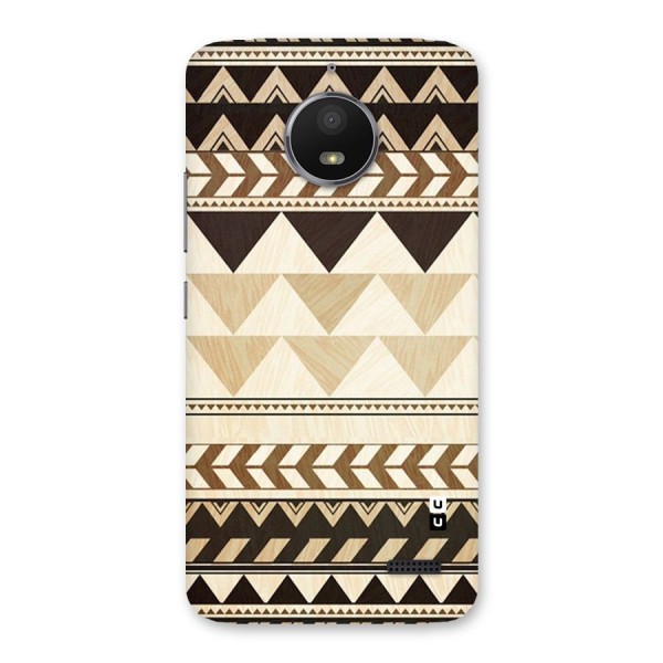 Wooden Printed Chevron Back Case for Moto E4