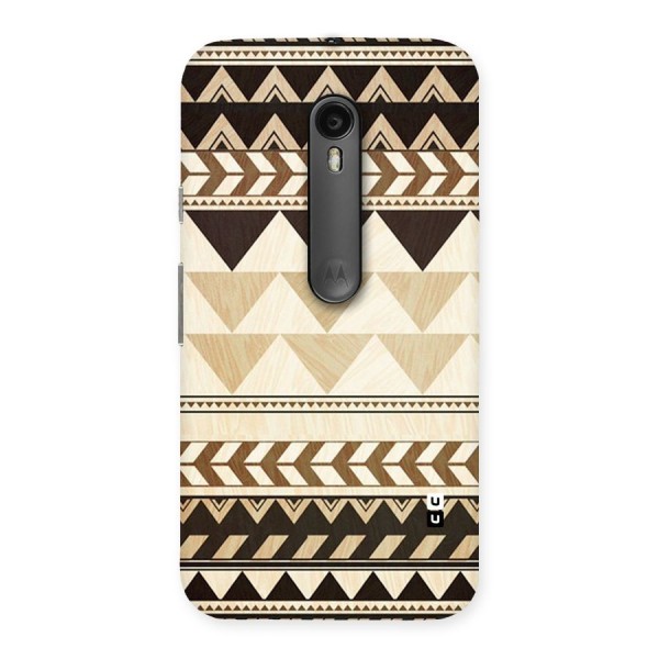 Wooden Printed Chevron Back Case for Moto G3