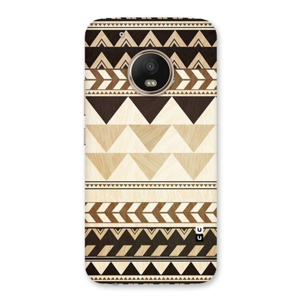 Wooden Printed Chevron Back Case for Moto G5 Plus